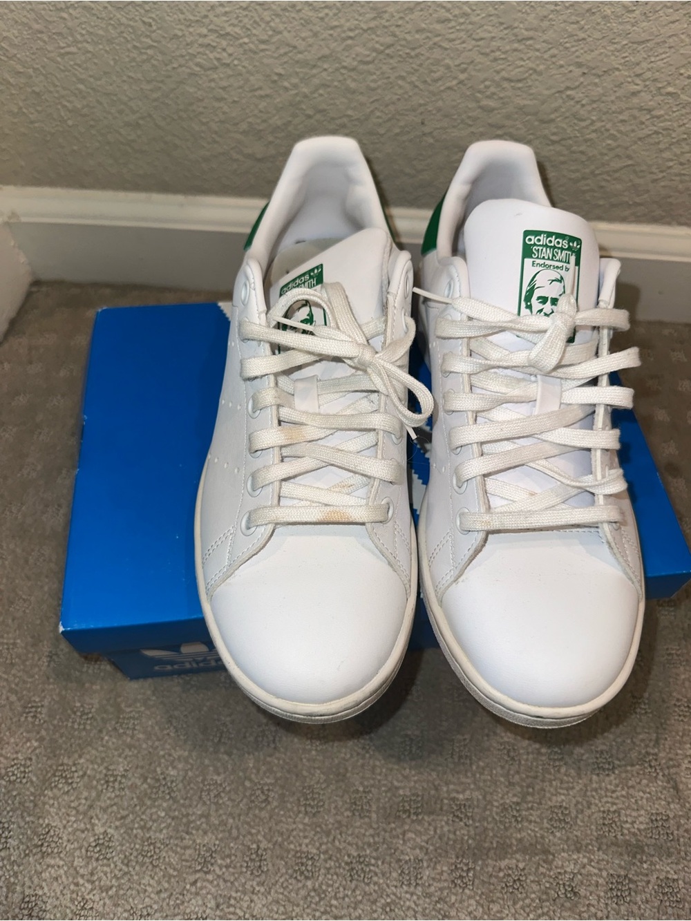 Adidas Stan Smith Youth Leather Sneakers - White/Green